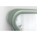 Art deco modern&eacute; vysok&eacute; zrkadlo Swan s vlnit&yacute;m r&aacute;mom v pastelovej zelenej farbe 160cm