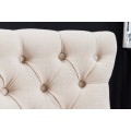 Elegantn&aacute; barov&aacute; stolička Modern Barock so svetl&yacute;m b&eacute;žov&yacute;m poťahom a dizajnov&yacute;m pre&scaron;&iacute;van&iacute;m 74cm