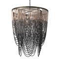 Luxusn&yacute; okr&uacute;hly vintage luster Counside s ozdobn&yacute;mi kor&aacute;lkami a kovom v starozlatej farbe 125cm 