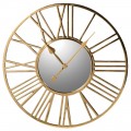 Luxusn&eacute; art deco n&aacute;stenn&eacute; hodiny Astronomico okr&uacute;hle so zrkadlov&yacute;m cifern&iacute;kom zlat&aacute; 78 cm