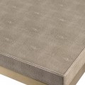 Obdĺžnikov&yacute; Jed&aacute;lensk&yacute; st&ocirc;l Faux Shagreen v zlato zelenej farbe v art deco &scaron;t&yacute;le s kovovou kon&scaron;trukciou 200 cm 