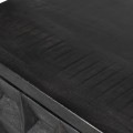 Art deco 4-dverov&yacute; pr&iacute;born&iacute;k Relia z mas&iacute;vu v čiernej farbe a so zlatou kovovou kon&scaron;trukciou 190cm 