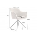 Modern&aacute; dizajnov&aacute; otočn&eacute; kreslo Kristal Graphite s tmav&yacute;m siv&yacute;m čal&uacute;nen&iacute;m a kovov&yacute;mi nožičkami 80 cm
