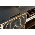 Luxusn&yacute; sivo zlat&yacute; art deco &scaron;tvordverov&yacute; pr&iacute;born&iacute;k Arix s vyrez&aacute;van&yacute;m ornament&aacute;lnym zdoben&iacute;m 177 cm