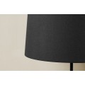 Dizajnov&aacute; stoln&aacute; lampa Macaw v čiernej farbe s tromi tyrkysov&yacute;mi fig&uacute;rami papag&aacute;jov 75 cm