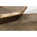 Dizajnov&aacute; art deco sada troch konferenčn&yacute;ch stol&iacute;kov Fabiosa so vzorom letokruhov v zlatej a čiernej farbe 49 cm