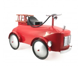 Dizajnov&aacute; červen&aacute; retro dekor&aacute;cia Coche v tvare hasičsk&eacute;ho auta 72 cm