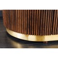 Luxusn&yacute; art deco ov&aacute;lny &scaron;tvordverov&yacute; pr&iacute;born&iacute;k Gatsby z mangov&eacute;ho dreva s mramorovou vrchnou doskou hned&aacute; biela 180 cm