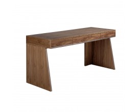 Luxusn&yacute; modern&yacute; p&iacute;sac&iacute; st&ocirc;l Vita Naturale s tromi z&aacute;suvkami v pr&iacute;rodnej orechovej hnedej farbe 154 cm