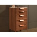 Luxusn&aacute; modern&aacute; hned&aacute; komoda Forma Moderna s piatimi z&aacute;suvkami a vrchnou doskou s dizajnom bieleho kalkatsk&eacute;ho mramoru 107 cm