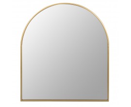 &Scaron;t&yacute;lov&eacute; glamour kupolov&eacute; zrkadlo Alio s tenk&yacute;m zlat&yacute;m r&aacute;mom s art deco n&aacute;dychom 90 cm