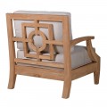 Luxusn&eacute; z&aacute;hradn&eacute; kreslo Woodhaven s prehnut&yacute;mi opierkami na ruky a čal&uacute;nen&yacute;mi vank&uacute;&scaron;mi 78 cm hned&aacute; b&eacute;žov&aacute;