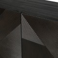 Luxusn&yacute; obdĺžnikov&yacute; &scaron;tvordverov&yacute; čierny pr&iacute;born&iacute;k Alfie v art deco &scaron;t&yacute;le s dvomi policami 200 cm 