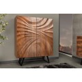 Dizajnov&aacute; barov&aacute; mas&iacute;vna dvojdverov&aacute; skrinka Viento v art deco &scaron;t&yacute;le v hnedej farbe 120 cm