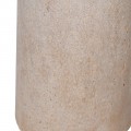 Dizajnov&aacute; modern&aacute; stoln&aacute; lampa Philio s valcovitou nohou s dizajnom bet&oacute;nu s v&yacute;raznou &scaron;trukt&uacute;rou v b&eacute;žovej farbe 67 cm