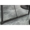 Modern&yacute; industri&aacute;lny čierny barov&yacute; st&ocirc;l Industria Marble s kovovu podstavou a vrchnou doskou s mramorov&yacute;m dizajnom 105 cm