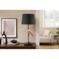 Dizajnov&aacute; stoln&aacute; lampa Parrot so &scaron;tvorcovou podstavou a dekor&aacute;ciou v podobe ružov&eacute;ho papag&aacute;ja 75 cm