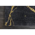 &Scaron;t&yacute;lov&yacute; glamour obdĺžnikov&yacute; koberec Tyron v čiernej farbe so zlat&yacute;mi detailmi s dizajnom mramoru 240 cm