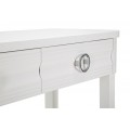 Luxusn&yacute; modern&yacute; konzolov&yacute; stol&iacute;k Lucido Bianco v lesklom bielom preveden&iacute; s dvomi z&aacute;suvkami a policou 110 cm