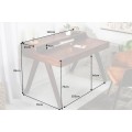 Dizajnov&yacute; retro p&iacute;sac&iacute; st&ocirc;l z mas&iacute;vu Akacia 120cm