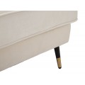 Art deco &scaron;tvorcov&eacute; zamatov&eacute; čal&uacute;nen&eacute; pre&scaron;&iacute;van&eacute; kr&eacute;mov&eacute; kreslo Lana s čiernymi nožičkami so zlat&yacute;mi detailmi 93 cm