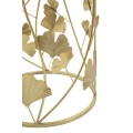 Dizajnov&aacute; glamour sada pr&iacute;ručn&yacute;ch okr&uacute;hlych stol&iacute;kov Natura Elegante so zrkadlovou doskou a zlatou flor&aacute;lnou kon&scaron;trukciou 55 cm