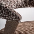 Luxusn&aacute; retro jed&aacute;lensk&aacute; stolička Leni s hned&yacute;m menčestrov&yacute;m poťahom a dubovo kaučukovou kon&scaron;trukciou 82 cm