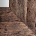 Luxusn&eacute; mas&iacute;vne &scaron;tvorcov&eacute; zrkadlo Colton v drevenom r&aacute;me v natur&aacute;lnej hnedej farbe dreva 200 cm