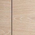Luxusn&yacute; art deco TV stol&iacute;k Reyesse v b&eacute;žovej farbe dreva obdĺžnikov&eacute;ho tvaru s dvomi z&aacute;suvkami s &uacute;ložn&yacute;m priestorom 220 cm