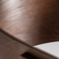 Luxusn&aacute; art deco mas&iacute;vna hned&aacute; jed&aacute;lensk&aacute; stolička Korezar s čal&uacute;nen&yacute;m text&uacute;rovan&yacute;m b&eacute;žov&yacute;m sedadlom 79 cm