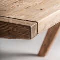 Luxusn&yacute; vidiecky obdĺžnikov&yacute; hned&yacute; p&iacute;sac&iacute; st&ocirc;l Henry z mas&iacute;vneho dreva s pr&iacute;rodnou &scaron;trkt&uacute;rou a nožičkami v tvare A 148 cm