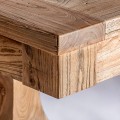 Luxusn&yacute; klasick&yacute; mas&iacute;vny obdĺžnikov&yacute; rozkladac&iacute; jed&aacute;lensk&yacute; st&ocirc;l Masera v hnedej farbe s v&yacute;raznou &scaron;trukt&uacute;rou 240 cm 