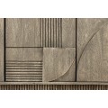 Dizajnov&yacute; siv&yacute; art deco obdĺžnikov&yacute; pr&iacute;born&iacute;k Sonia z mangov&eacute;ho dreva so &scaron;tyrmi dvierkami s geometrick&yacute;m reli&eacute;fom 170 cm
