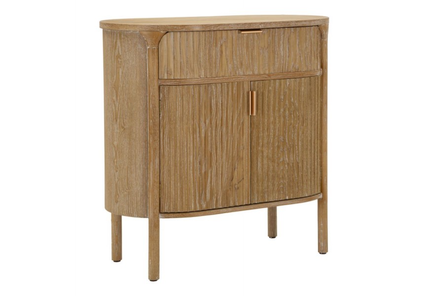 &Scaron;t&yacute;lov&yacute; art deco hned&yacute; ov&aacute;lny dvojdverov&yacute; pr&iacute;born&iacute;k Meer so zlat&yacute;mi &uacute;chytkami s v&yacute;raznou dr&aacute;žkovanou &scaron;trukt&uacute;rou 82 cm