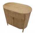 &Scaron;t&yacute;lov&yacute; art deco hned&yacute; ov&aacute;lny dvojdverov&yacute; pr&iacute;born&iacute;k Meer so zlat&yacute;mi &uacute;chytkami s v&yacute;raznou dr&aacute;žkovanou &scaron;trukt&uacute;rou 82 cm