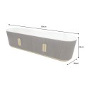 Luxusn&yacute; art deco ov&aacute;lny &scaron;tvordverov&yacute; TV stol&iacute;k Gatsby z hned&eacute;ho mas&iacute;vu s dr&aacute;žkovan&yacute;m reli&eacute;fom a bielou mramorovou doskou 170 cm