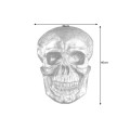 Glamour n&aacute;stenn&aacute; dekor&aacute;cia Skull v tvare realistickej zlatej lebky z kovu s leskl&yacute;m povrchom 40 cm