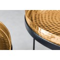 Art-deco set okr&uacute;hlych pr&iacute;ručn&yacute;ch stol&iacute;kov Elements zlat&aacute; 53cm