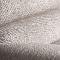 Luxusn&eacute; modern&eacute; b&eacute;žov&eacute; čal&uacute;nen&eacute; kreslo Jacque s valcov&yacute;m pre&scaron;&iacute;van&iacute;m a dubov&yacute;m hned&yacute;m r&aacute;mom so zaoblen&yacute;mi nožičkami 125 cm
