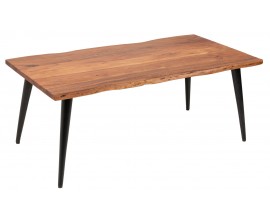 Industri&aacute;lny konferenčn&yacute; stol&iacute;k Tacoma z mas&iacute;vu s kovov&yacute;mi nohami 110cm