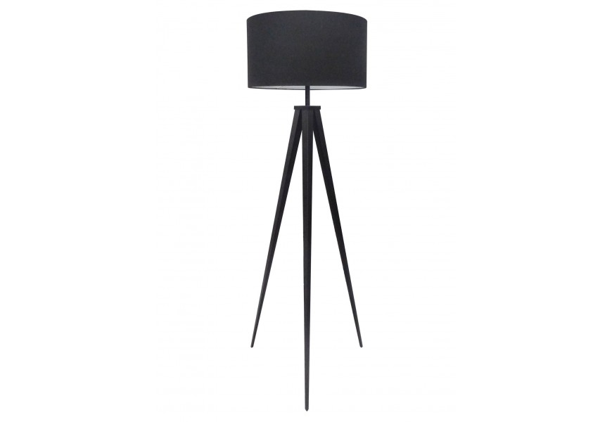 Dizajnov&aacute; stojaca retro lampa Tripod čierna