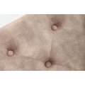 Modern&aacute; čal&uacute;nen&aacute; lavica Eliana s &uacute;ložn&yacute;m priestorom s b&eacute;žov&yacute;m zamatov&yacute;m poťahom s chesterfield pre&scaron;&iacute;van&iacute;m na sedadle 120 cm