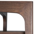 Luxusn&aacute; modern&aacute; knižnica Nordik z mas&iacute;vneho dubov&eacute;ho tmavohned&eacute;ho dreva s piatimi policami 201 cm