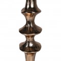 Vintage stoln&aacute; lampa Aureum so zlatou kovovou podstavou a b&eacute;žov&yacute;m okr&uacute;hlym ľanov&yacute;m tienidlom 95 cm