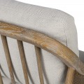 Luxusn&aacute; retro dvojmiestna sedačka Armonia z jaseňov&eacute;ho dreva s viedensk&yacute;m v&yacute;pletom a siv&yacute;m čal&uacute;nen&iacute;m 120 cm
