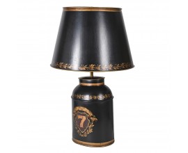 Orientálna kovová stolná lampa Eloise v čiernej a zlatej farbe 69 cm