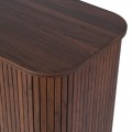 Modern&yacute; mas&iacute;vny dvojdverov&yacute; pr&iacute;born&iacute;k Benedict v orechovej hnedej farbe so zlat&yacute;mi kovov&yacute;mi &uacute;chytkami 90 cm 