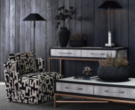 Kolekcia kožen&eacute;ho art-deco n&aacute;bytku Otawa